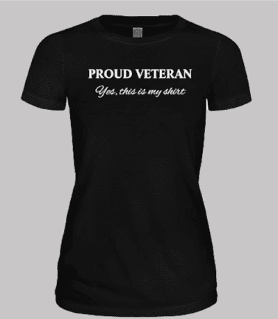 Proud woman veteran