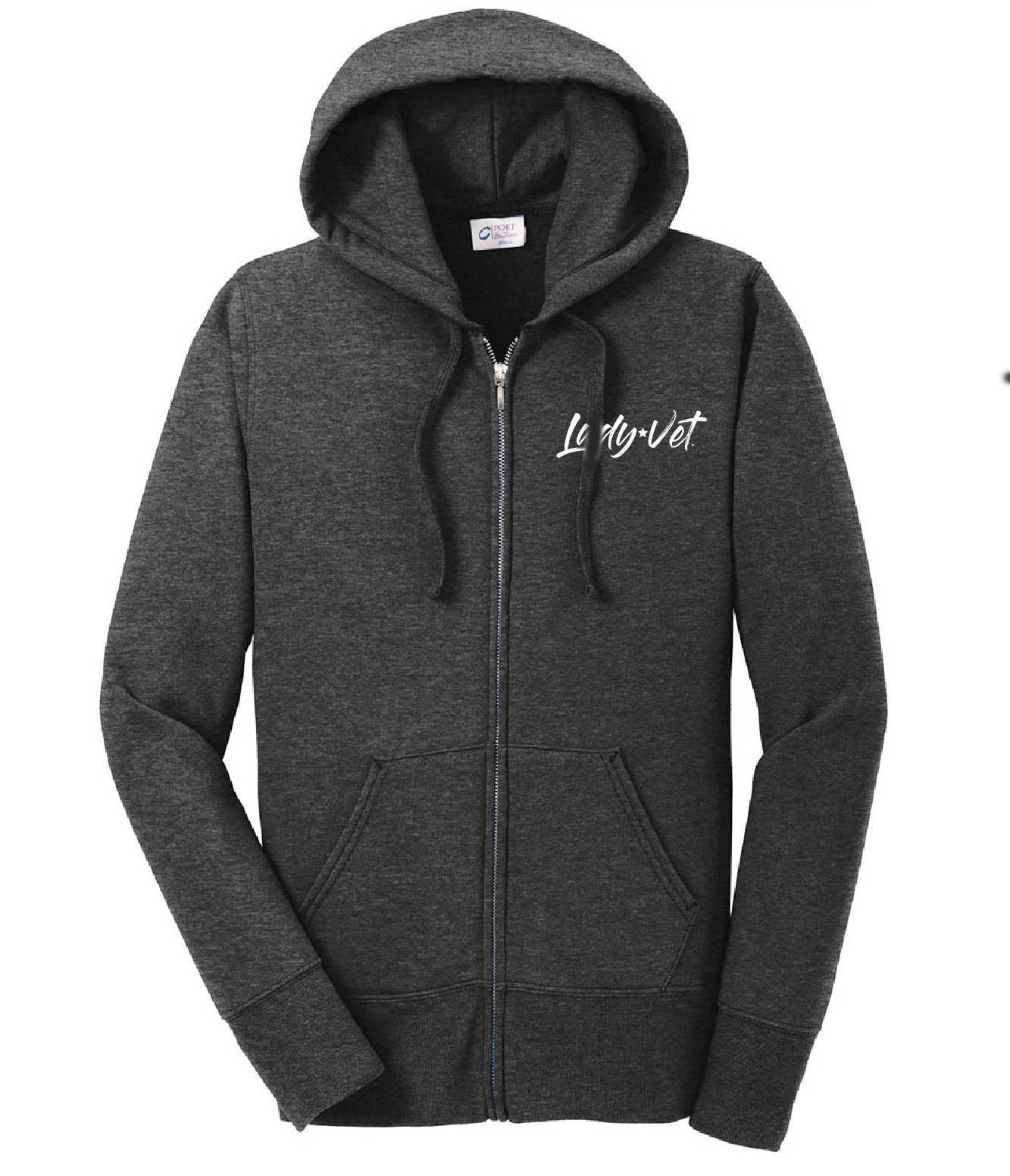 Front view of Lady Vet Full Zip Hoodie